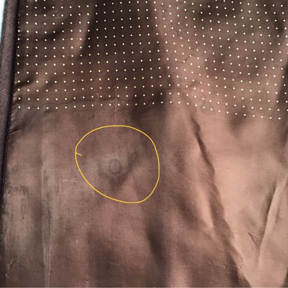 Christian Dior Reversible silk & wool unisex scarf, brown with mini dots pattern - Picture 8 of 9